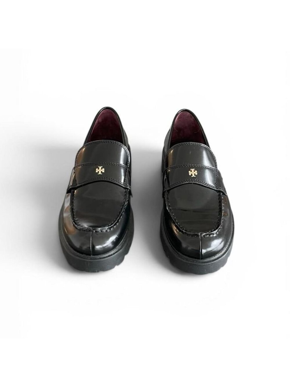 Tory Burch Classic Lug Sole Penny Loafers in Black | Women’s Size 7.5 - Picture 2 of 6